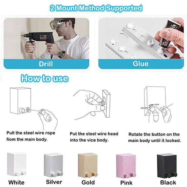 Retractable Clothesline Wall-Mounted