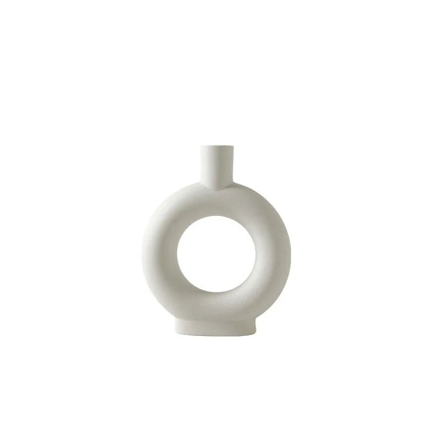 Nordic White Ceramic Vase
